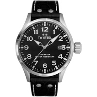 TW Steel Herren Analog Quarz Uhr mit Leder Armband CS102