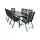 Möbel Kraft Gartenmöbel Set 9-tlg. Schwarz