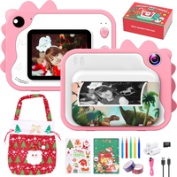 Kinderkamera,ULEWAY Kinder Kamera 1080P 2,0-Zoll-Bildschirm Kinder Digitalkamera Videokamera Fotoapparat mit 32GB Karte,Druckpapier,5 Farbstift,Weihnachten Geschenk Spielzeug für 3-12 Jahre-Rosa