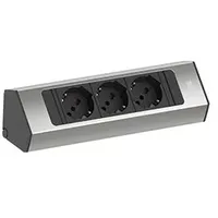 Bachmann Steckdosenleiste CASIA 2 2 m Edelstahl-Optik