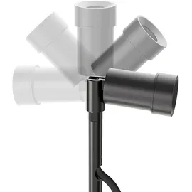 ledscom.de Außenstrahler Aluminium 42,2 cm 1er Set schwarz