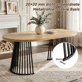 stilvora Ausziehtisch 120 x 76 x 80 cm Eichenfarbe/schwarz