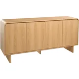 Beliani Sideboard mit 4 Türen Deloraine Hellbraun