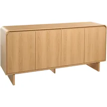 Beliani Sideboard mit 4 Türen Deloraine Hellbraun