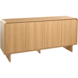 Beliani Sideboard mit 4 Türen Deloraine Hellbraun
