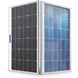 Topunive Bifazial Solarpanel 105W Monokristalline Mono Solarmodul 105 Watt für 12V 24V Batterien Wohnwagen Wohnmobil Boot Yacht Marine Camper