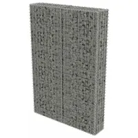 vidaXL Gabionenwand mit Abdeckung 100 × 20 × 150 cm
