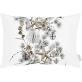 APELT Dekokissen APELT "4641" Gr. 1, braun (braun, grau, weiß, gemustert), B:35cm H:5cm L:50cm, Baumwolle, Dekokissen_Sitzkissen_Kissenhüllen, Kissenhülle mit Füllung, 1 Stück