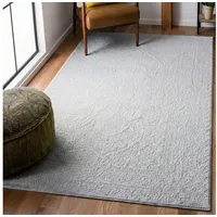 Vimoda Teppich Wohnzimmer Teppich Schlafzimmer, Flur, küche Kurzflor Orient Design Vintage Hoch-Tief-Effekt Modern 3D Weich,Maße:80 x 150 cm;Farbe:L.Grey