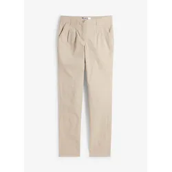 bonprix Stretch-Chinohose, beige, 48, mit Baumwolle