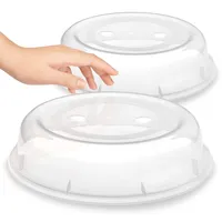 Hausfelder Abdeckhaube 2er Set ø26,5x6 cm transparent