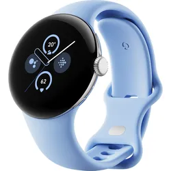 Smartwatch GOOGLE "Pixel Watch 2 WiFi", silber (silber, bay), Smartwatches