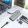 AISENS ASUC-6P029-GR USB-C Dockingstation + USB Hub, Grau