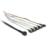DeLock 0.5m, SFF-8643/4 x SATA 7p, 0,5 m