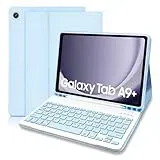 COEZFE Samsung Galaxy Tab A9+ / A9 Plus Tastatur Hülle, Deutsches QWERTZ Tastatur für Samsung Galaxy Tab A9 Plus 11 Zoll, Schutzhülle mit Tastatur für Samsung Galaxy Tab A9+ (SM-X210/X216/X218), Blau