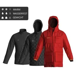 Haukland 7in1 Classic Jacke für Fotografen Rot XXL