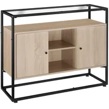 Tectake Sideboard 100 x 38 x 80,5 cm Braun
