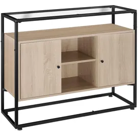 Tectake Sideboard 100 x 38 x 80,5 cm Braun
