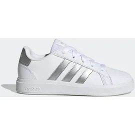 adidas Grand Court Lifestyle Tennis Lace-Up Kids Cloud White/Matte Silver/Matte Silver 32