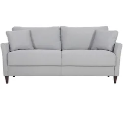 Design-Sofa 3-Sitzer aus hellgrauem Stoff mit Stauraum MEDLEY