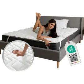 sei Design Luxus Matrazenschoner – Hygienische Komfortauflage mit Polsterung 160x200 mit 4 Gummibände