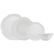 KARACA Flora Tafelservice 24-tlg. Weiß/Gold