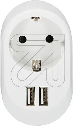 Schuko-Adapter mit 2 USB Ladebuchsen 3400mA