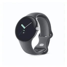 Google Pixel Watch LTE polished silver Sportarmband charcoal