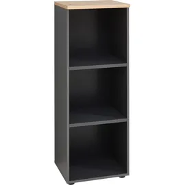 Innostyle Büromöbel Set MEMPHIS V 4-teilig Front Artisan Eiche Korpus Graphit - Braun/Grau