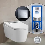 Geberit AquaClean Sela Komplett-SET Dusch-WC mit neeos Vorwandelement,, 146220211+16601CR#SET,