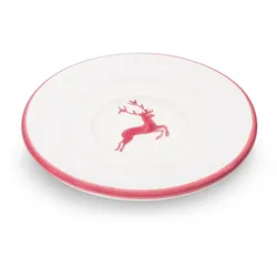 Gmundner Keramik Bordeauxr. Hirsch, Untert. Espresso Gourmet(Ø11cm)
