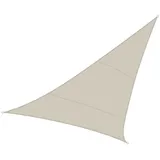 Perel Sonnensegel, - DREIECKIG - 5 x 5 x 5 m, 160 g/m2, Polyester, Dreieck, cremeweiß