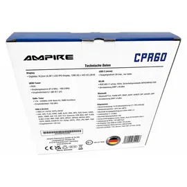 Ampire CPR60 1-DIN Autoradio 6,38'' DAB+ Touchscreen Bluetooth