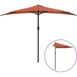 furnicato Balkon-Sonnenschirm 300 x 155 cm Braun