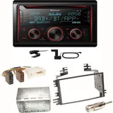 Pioneer FH-S820DAB DAB+ Bluetooth FLAC USB Einbauset für Kia Sportage JE Rio JB