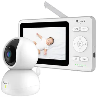 7links Video-Babyphone, dreh- & schwenkbare Kamera, 11 cm (4,3") Farbdisplay
