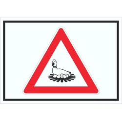 Achtung Brutzeit Schild Symbol A3 (297x420mm)