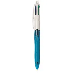 BIC 4-Farben-Kugelschreiber 4 Colours GRIP Medium blau, Schreibfarbe: farbsortiert, 1 St.