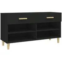 VidaXL Schuhschrank Schwarz 102x35x55 cm Holzwerkstoff