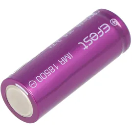 EFEST Purple IMR18500 1000mAh 3,7V Pluspol flach, ungeschützt, Abmessungen 49,8x18,3mm