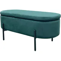byLIVING Polsterbank NOVA Samt Dunkelgrün 95 x 42 x 37,5 cm