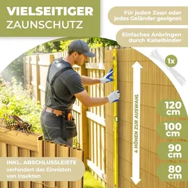 Kesser Balkonverkleidung 120 x 500 cm Braun PVC