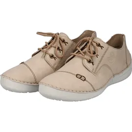 Rieker Damen 52520 Schnürhalbschuhe, beige, 41 EU