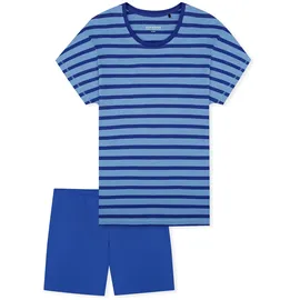 SCHIESSER Shorty Pyjama blau 4XL