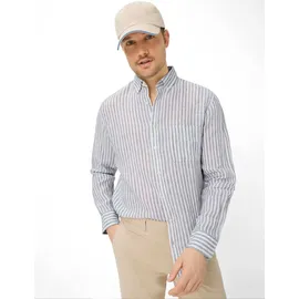 Brax Style DANIEL Leinenhemd gestreift Grün L