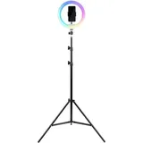 Havit ST7026 - Stativ mit RGB-Lichtring, schwarz (ST7026)