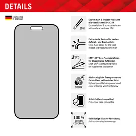 Displex Privacy Glass iPhone 15 Plus/15 Pro Max