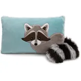 NICI 61307 Kissen Waschbär Lenno 43x25cm grau-Flauschiges Kuscheltierkissen für Jungen, Mädchen, Babys und Kuscheltierliebhaber – ideal für Zuhause, Kindergarten oder unterwegs