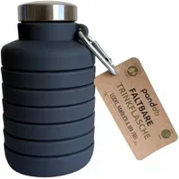 pandoo faltbare Silikon-Trinkflasche Schwarz 0,7 l