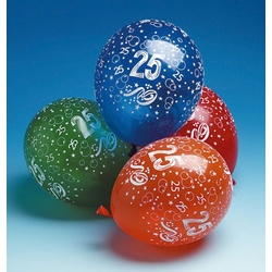 5 Luftballons Zahl 25
